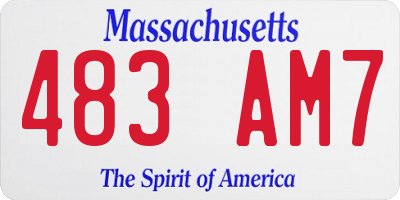 MA license plate 483AM7