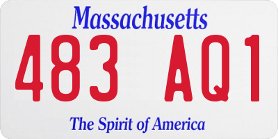 MA license plate 483AQ1