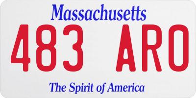 MA license plate 483AR0