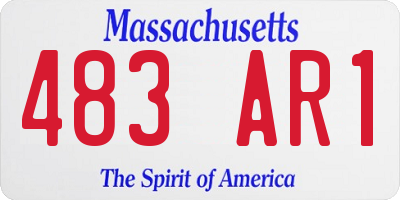 MA license plate 483AR1