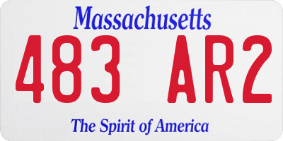 MA license plate 483AR2