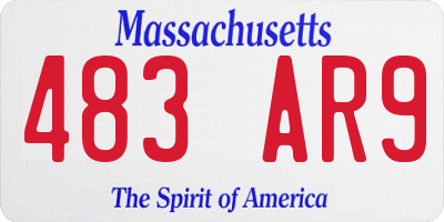 MA license plate 483AR9