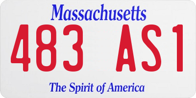 MA license plate 483AS1