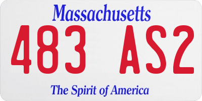 MA license plate 483AS2