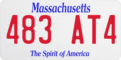 MA license plate 483AT4