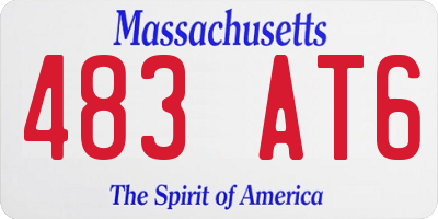 MA license plate 483AT6