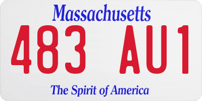 MA license plate 483AU1