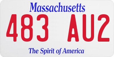 MA license plate 483AU2