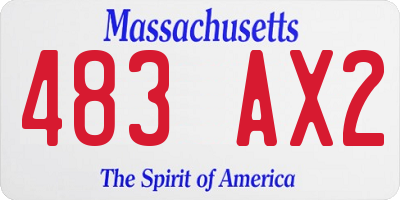 MA license plate 483AX2