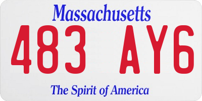 MA license plate 483AY6