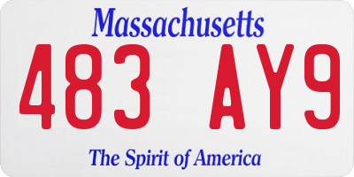 MA license plate 483AY9