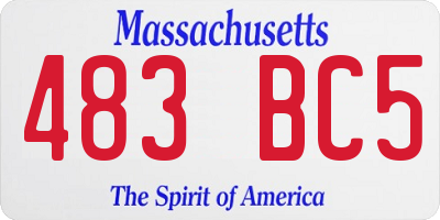 MA license plate 483BC5