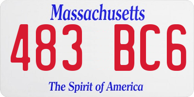 MA license plate 483BC6