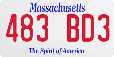 MA license plate 483BD3