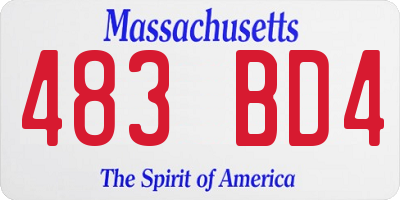 MA license plate 483BD4