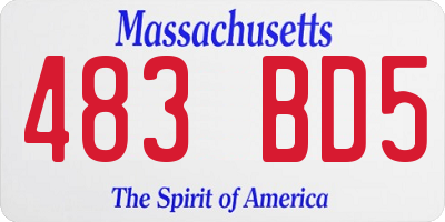 MA license plate 483BD5