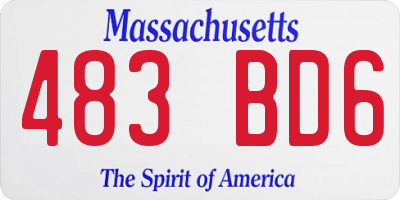 MA license plate 483BD6