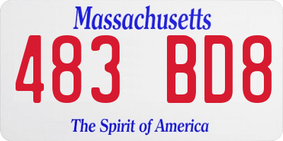 MA license plate 483BD8