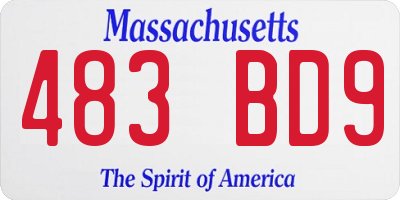 MA license plate 483BD9