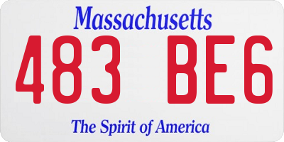 MA license plate 483BE6