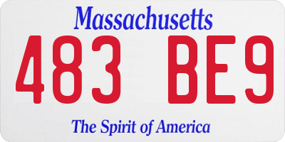 MA license plate 483BE9