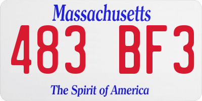 MA license plate 483BF3
