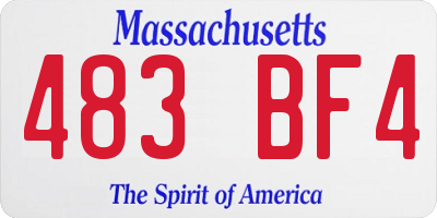 MA license plate 483BF4