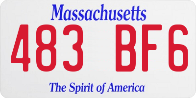 MA license plate 483BF6