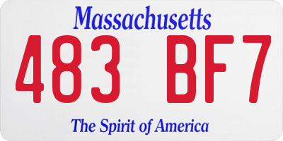MA license plate 483BF7