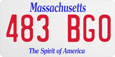 MA license plate 483BG0