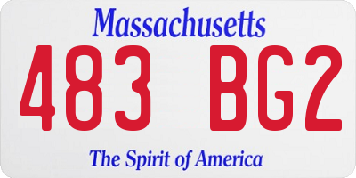 MA license plate 483BG2