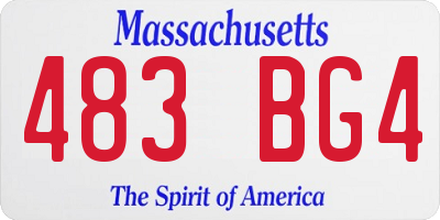 MA license plate 483BG4