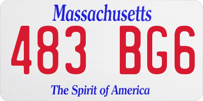 MA license plate 483BG6