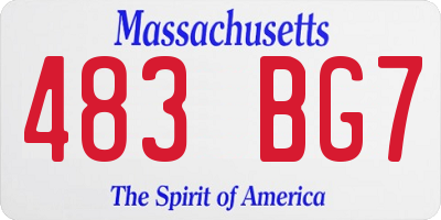 MA license plate 483BG7