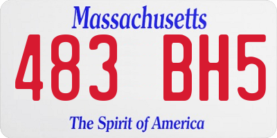 MA license plate 483BH5