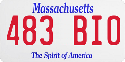 MA license plate 483BI0