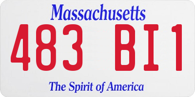 MA license plate 483BI1