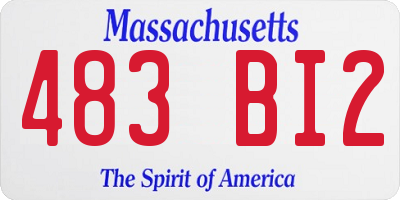 MA license plate 483BI2