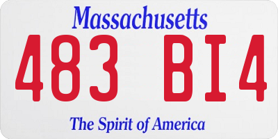 MA license plate 483BI4