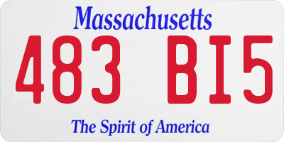 MA license plate 483BI5