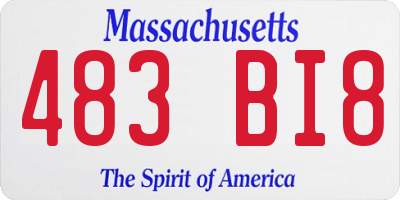 MA license plate 483BI8