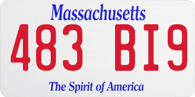 MA license plate 483BI9