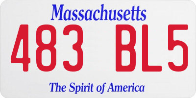 MA license plate 483BL5