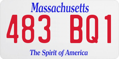 MA license plate 483BQ1