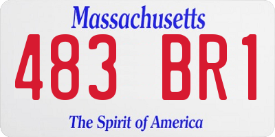 MA license plate 483BR1