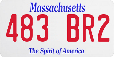 MA license plate 483BR2