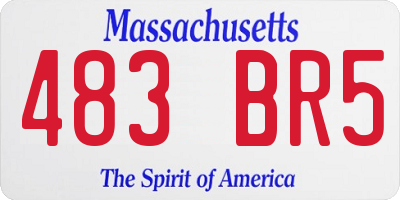 MA license plate 483BR5