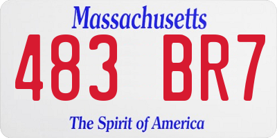 MA license plate 483BR7