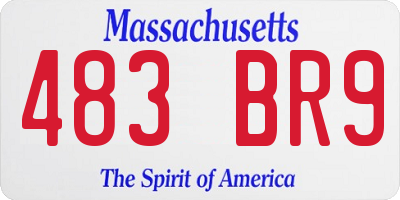 MA license plate 483BR9