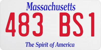 MA license plate 483BS1